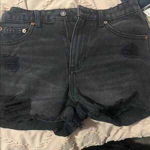 No Boundaries Black Distressed Jean Shorts